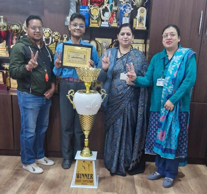 ​Exquisite expressions of Karate Champion Tarun from BVM Kitchlu Nagar registered National Level Selection by winning Seishinkai Cup 2024